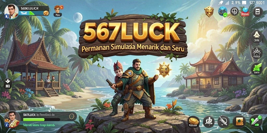 Screenshot utama gameplay 567LUCK menampilkan aksi seru dan interaksi pemain.