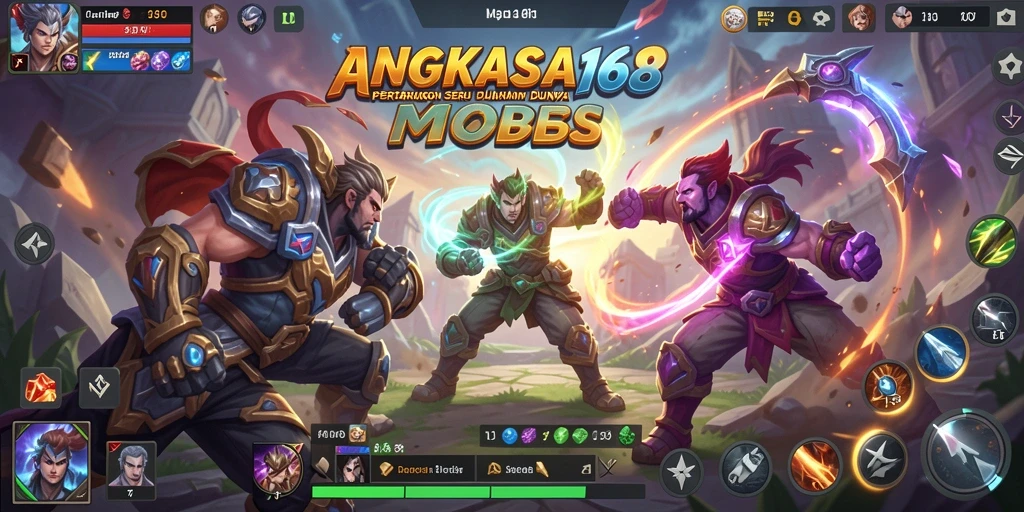 Tampilan gameplay seru dalam pertarungan tim di ANGKASA168.