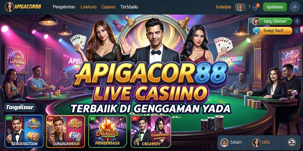 Tampilan gameplay Live Casino yang memukau dalam APIGACOR88.