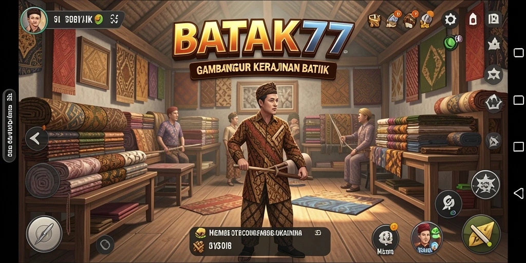 Gameplay <strong>BATIK77</strong> yang mencerminkan industri batik yang dinamis.