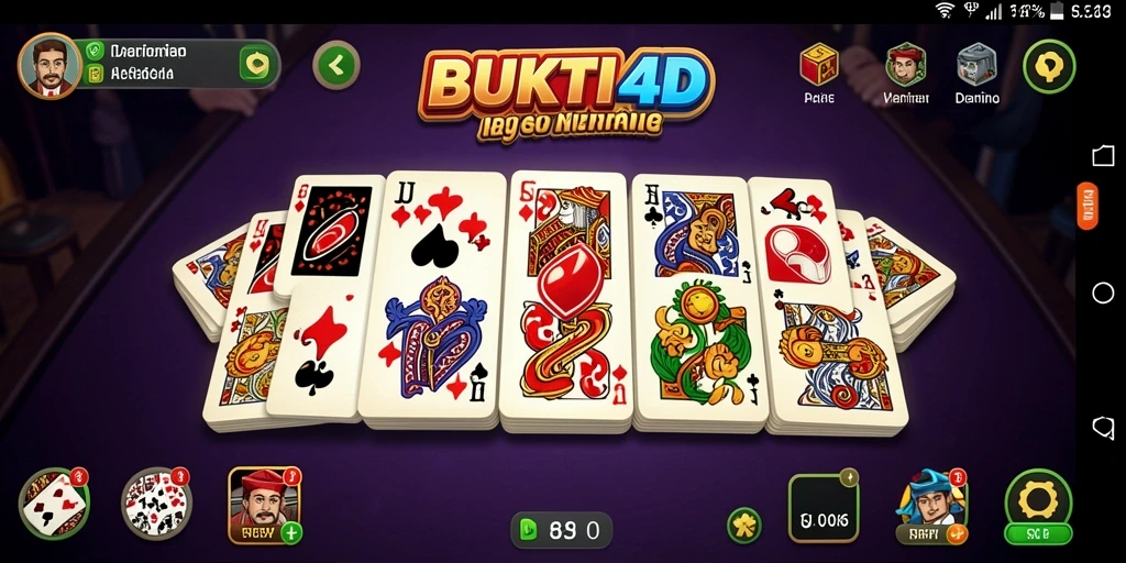 Tampilan utama BUKTI4D dengan gameplay Domino yang menarik.