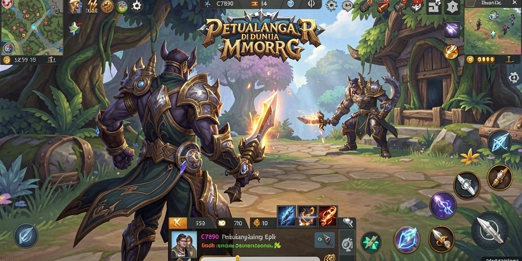 Gameplay mendalam C7890 yang menampilkan petualangan di dunia MMORPG.