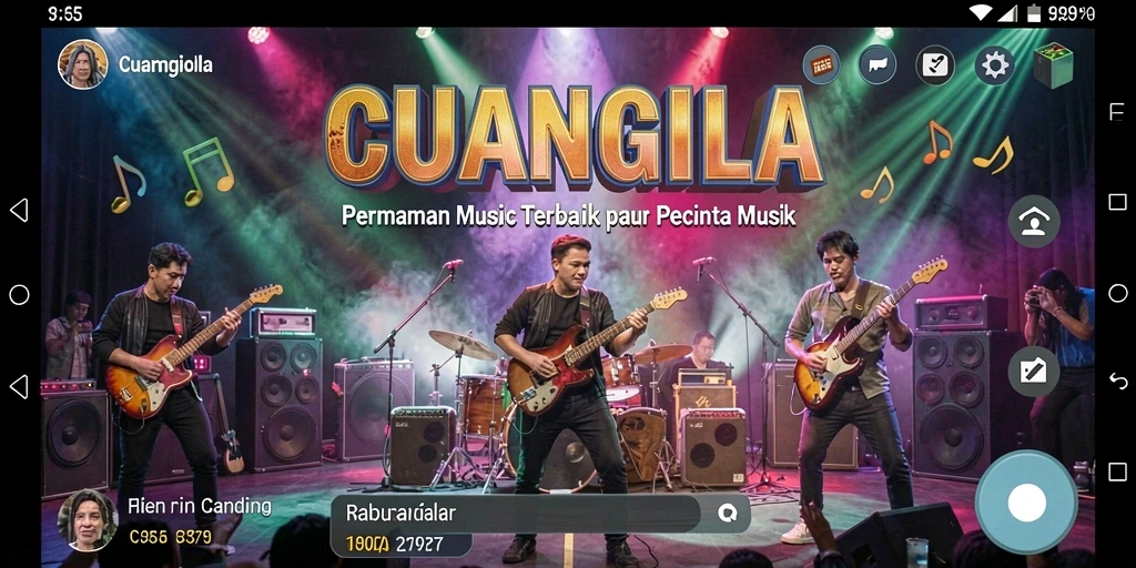 Tampilan gameplay CUANGILA yang penuh warna dan menarik.