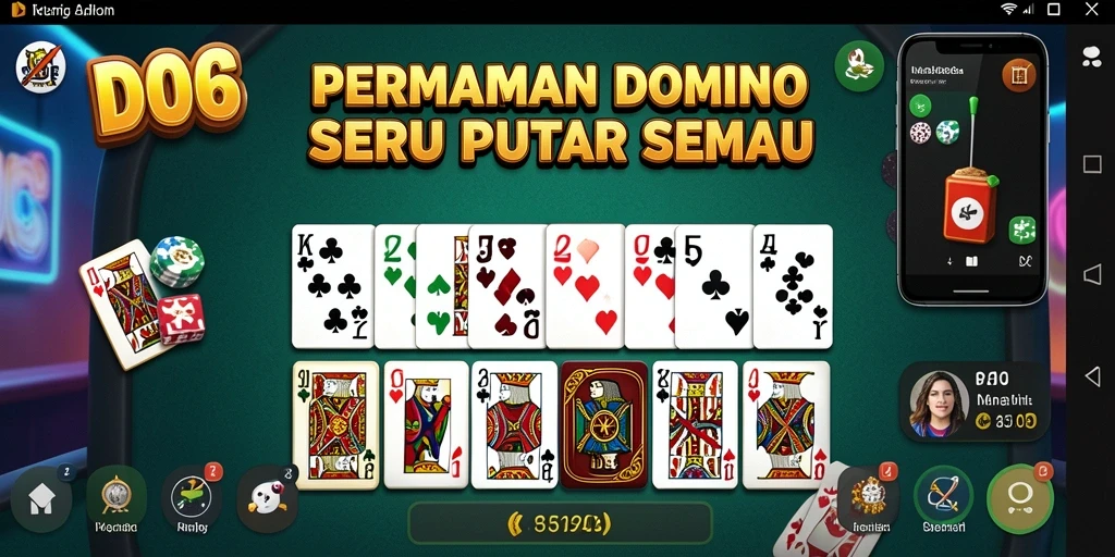 Screenshot gameplay yang menunjukkan keseruan bermain Domino.