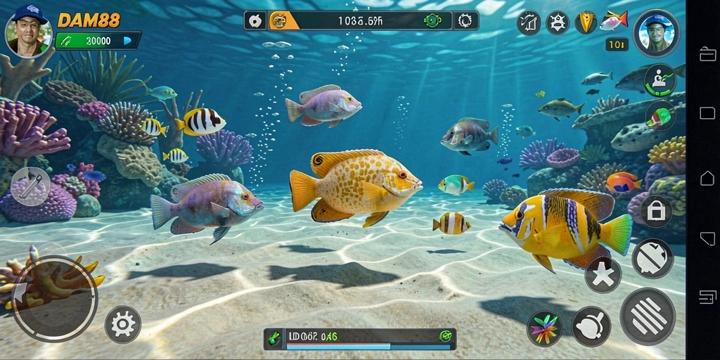 Tampilan screenshot gameplay Tembak Ikan yang menegangkan.