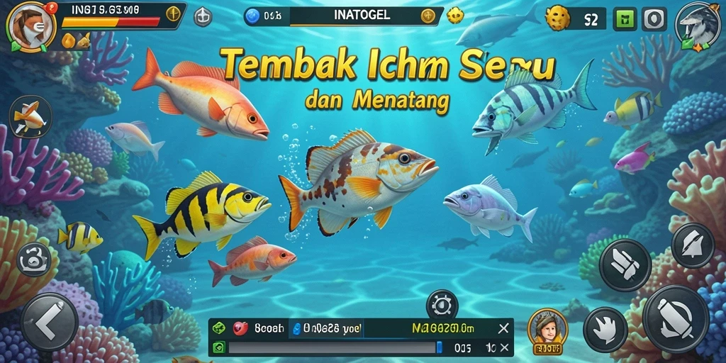 Gameplay INATOGEL yang seru dengan aksi menembak ikan.