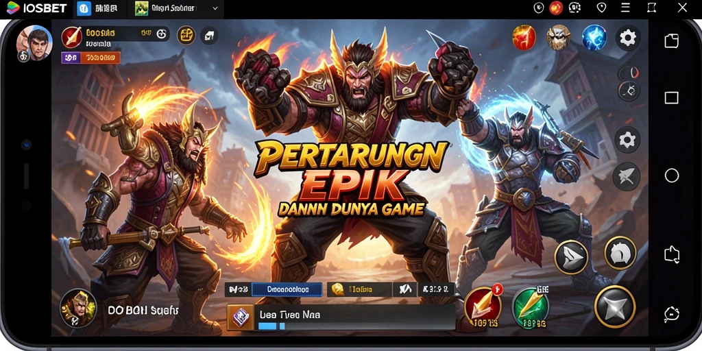 Tampilan gameplay pertarungan yang mendebarkan dalam IOSBET.