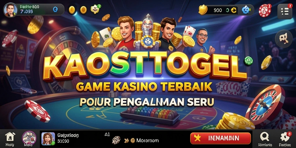 Tampilan gameplay KAOSTOGEL yang mendebarkan di dunia kasino.