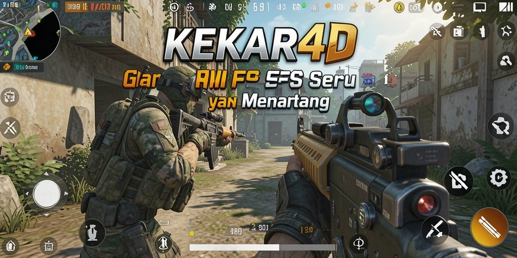 Tampilan gameplay seru dari KEKAR4D dengan aksi menembak yang intens.