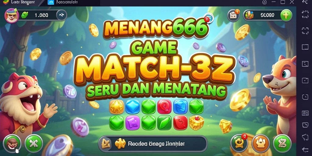 Screenshot permainan MENANG666 menunjukkan aksi seru mencocokkan elemen.