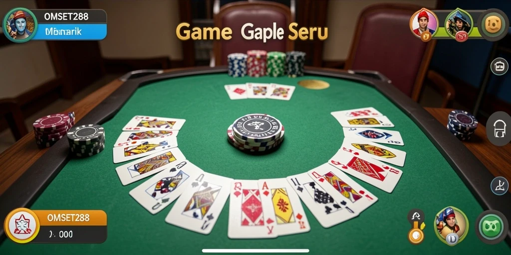 Tampilan menarik dari gameplay Gaple di OMSET288.