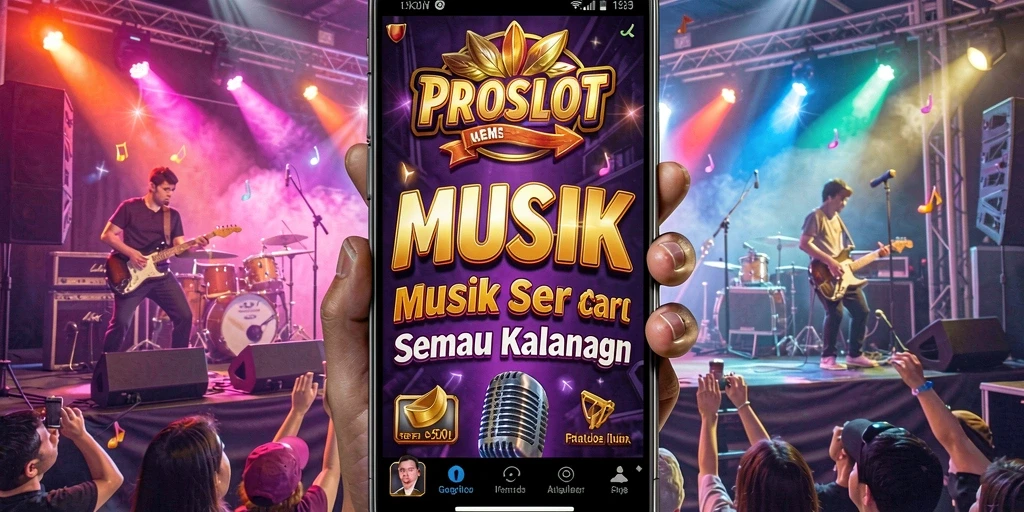 Screenshot gameplay PROSLOT yang menampilkan aksi permainan musik yang seru.
