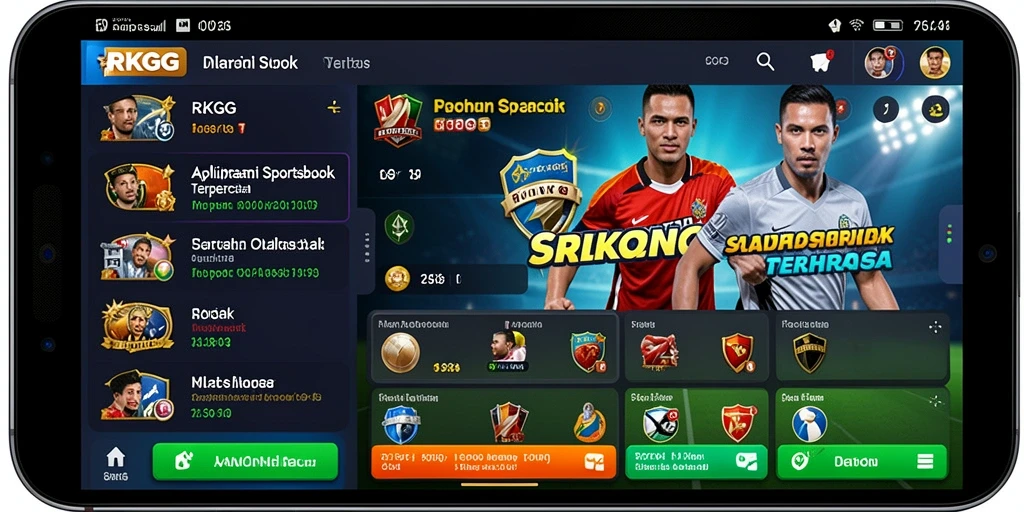 Tampilan menarik dari antarmuka aplikasi RKGG saat bertaruh.