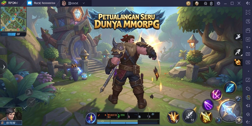 Tampilan gameplay RPOK yang mendebarkan dalam dunia MMORPG.