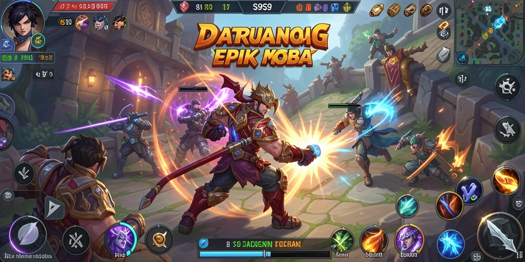 Tampilan gameplay menarik dan strategi tim yang mengesankan.