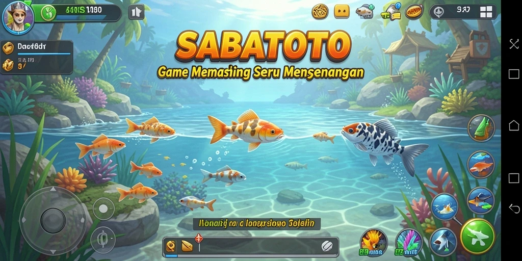Tangkapan besar dalam game SABATOTO yang menampilkan gameplay memancing.