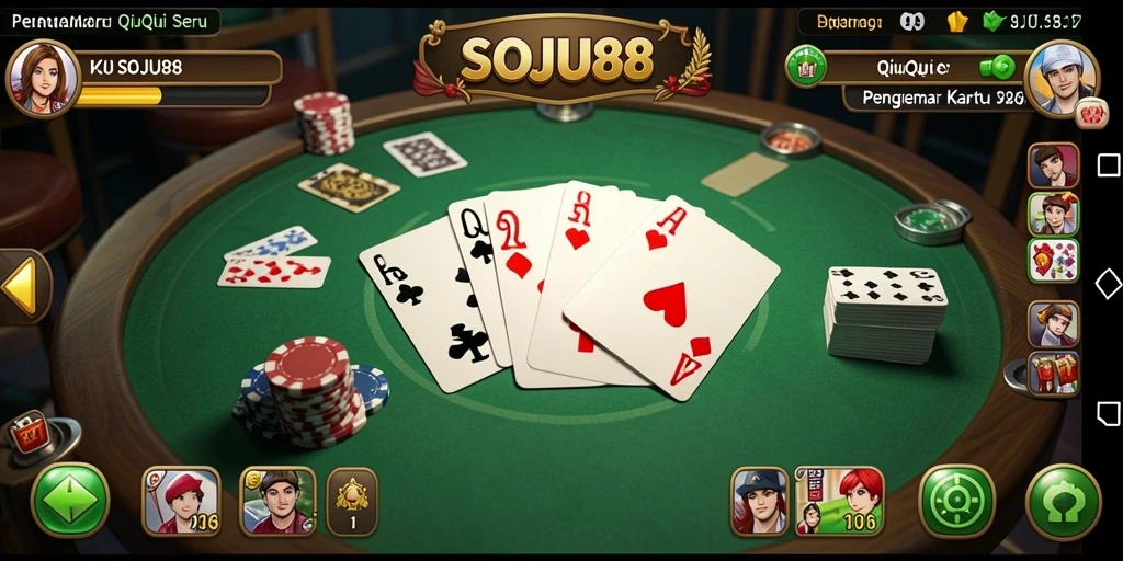 Screenshot utama dari gameplay QiuQiu di SOJU88.