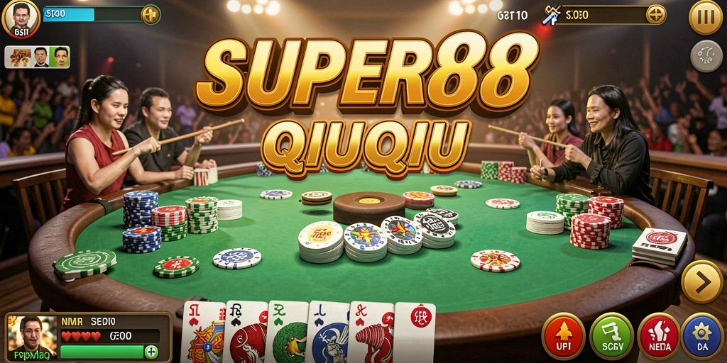 Tampilan gameplay QiuQiu yang menarik dan seru di SUPER88.