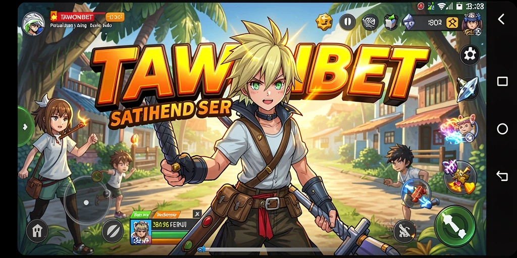Screenshot gameplay TAWONBET yang menampilkan aksi seru dalam dunia Anime.