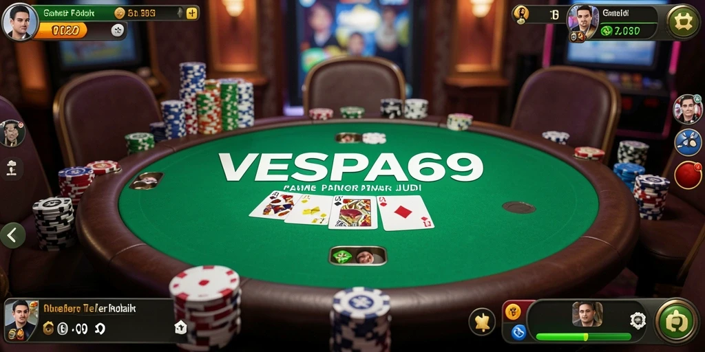 Gameplay menarik VESPA69 saat bermain poker online.