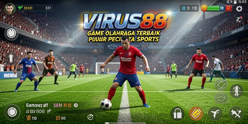 Tangkapan layar VIRUS88 menampilkan gameplay mendebarkan olahraga.
